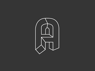 A geometic graphicdesgin letter logo symbol typogaphy