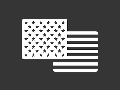 United States Flag blackandwhite design flag graphic minimal