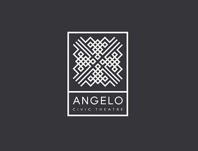 Angelo Civic Theatre artdeco brand logo minimal modern motif pattern symbol