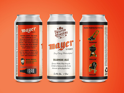 Mayer Light Beer Label