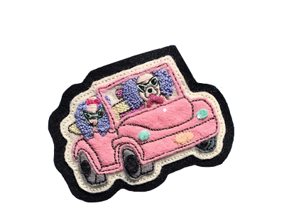 Handmade Cruisin' Poodles Patch inspired by Unicorn Rockstar!