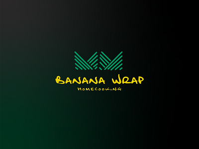 Banana Wrap Logo banana leaf concept design illustration leaf logo minimalist typography vector