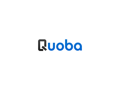 Quoba Logo branding concept design logo minimalist phone tablet touchscreen typography vector