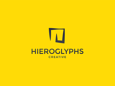 Hieroglyphs Logo agency branding concept creative design illustration logo minimalist typography vector