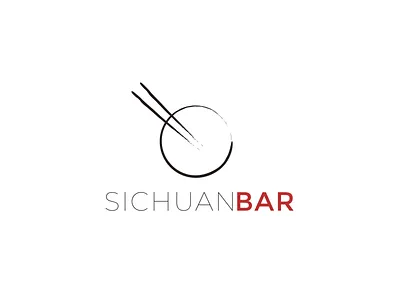 SichuanBar Logo bowl branding chinese food chopsticks concept creative design illustration logo minimalist typography vector