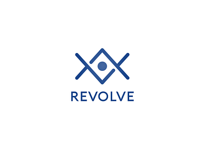 Revolve Logo branding concept creative crown design gravity illustration logo minimalist revolve turn typography vector