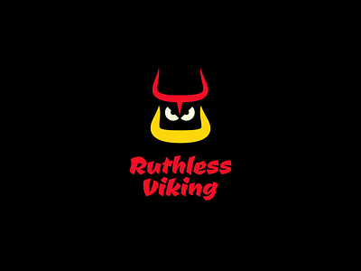 Ruthless Viking Logo branding cartoon concept creative design logo minimalist typography vector viking