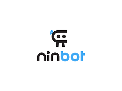 Ninbot Logo branding concept creative design icon illustration logo minimalist ninja saas typography vector