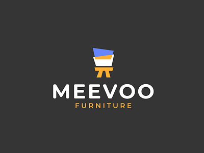 Meevoo Logo branding design furniture furniture store illustration logo minimalist typography vector