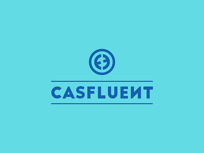 Casfluent Logo branding concept design illustration logo minimalist typography vector