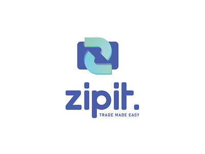 Zipit logo app branding concept creative design ecommerce ecommerce app ecommerce shop illustration logo minimalist money money app trade vector web