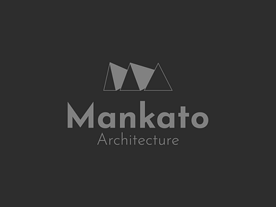 Mankato Logo architecture branding concept creative design illustration logo minimalist shape triangles typography vector