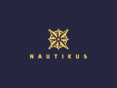 Nautikus Logo boat branding compass design direction logo minimalist nautic nautical vector