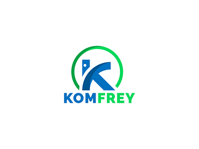 Komfrey Logo design graphic design k letter logo minimalist tech typography vector warrior