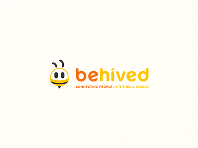 Behived Logo app bee branding design icon logo mascot minimalist social typography vector