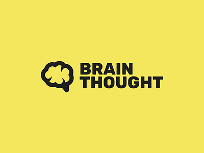 Brain Thought Logo brain concept design logo minimalist vector