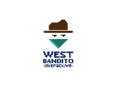 West Bandito concept design far west gaming logo pixel vector