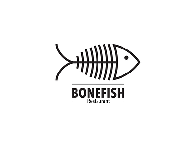 Bonefish concept design logo vector