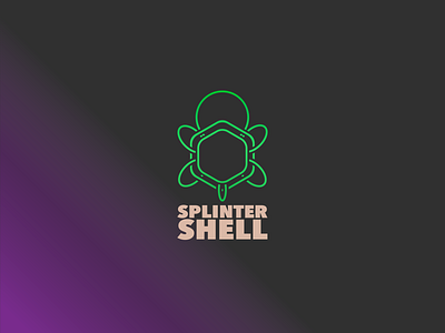 Splinter Shell concept design line line art logo minimal turtle