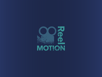 Reel Motion camera concept design logo motion picture movie production company vector