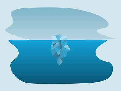Conscious Vs Subconscious design face iceberg illustration psychology vector