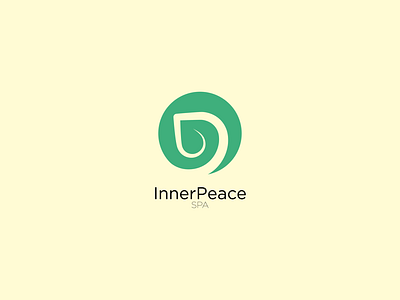 InnerPeace concept design leaf logo minimalist spa vector