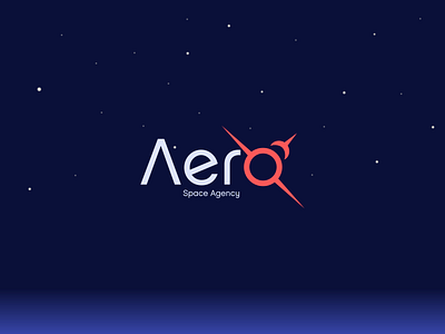 Aero concept design logo minimalist plane planet space spaceship typography vector