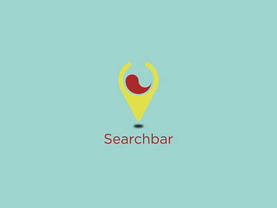 Searchbar Logo app concept design glass location logo minimalist vector