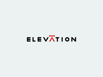 Elevation Logo concept design elevate logo minimalist typography vector