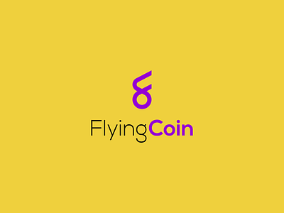 FlyingCoin Logo coin concept design flying logo minimalist vector wings
