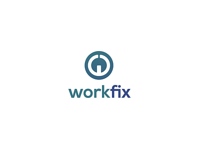 Workfix Logo concept design logo minimalist negative space vector wrench