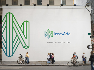 Innovarte billboard brand branding clean design flat icon logo typography ui ux