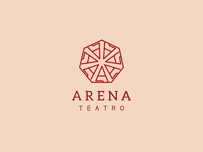 ARENA TEATRO brand branding clean concept design flat icon logo typography