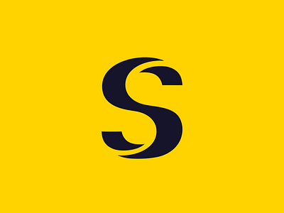 S SYMBOL YELLOW brand branding clean design flat icon logo typography