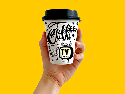 Coffee & TV coffee coffee cup hand lettering ipad lettering ipad pro lettering tv