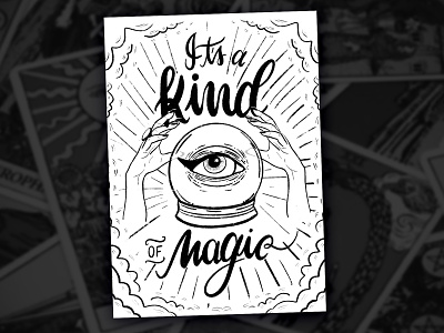 Its a Kind of magic handlettering illustration lettering magic tarot witch