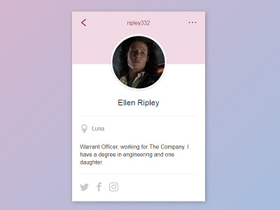 Daily UI #6 - Profile