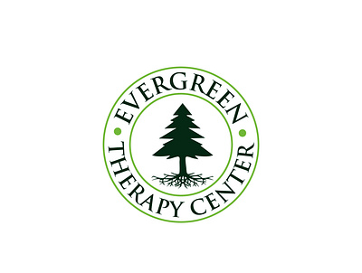 Evegreen Therapy Center branding design flat illustration illustrator logo typography vector