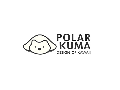 PolarKuma branding cute cute animals design flat logo minimal polarbear