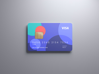 Bank card design mockup