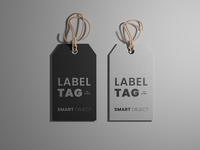 Label tag logo mockup