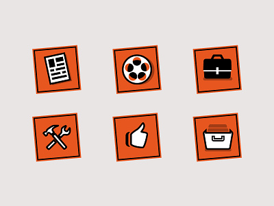 Random Icons icons illustration orange