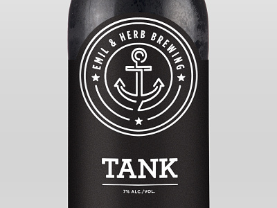 Beer Label anchor black illustration line work logo