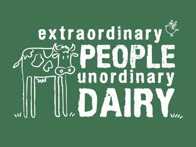 People & Dairy 2 chalk board cow dairy logo