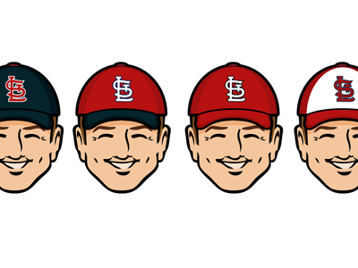 Go Cardinals baseball brad hill illustration profile pic self portrait