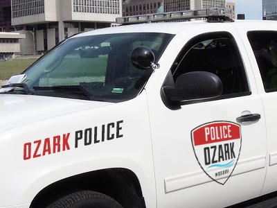 Ozark Police Vehicle Graphics logo typography