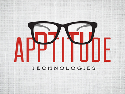 Apptitude Glasses Logo hipster logo smart startup tech