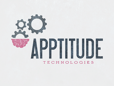 Apptitude Technologies Logo brain cog gears logo smart tech