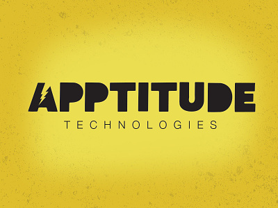 Apptitude Logo Bolt lightning logo rock n roll startup tech