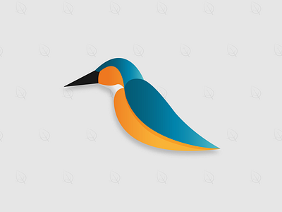 Kingfisher bird design gradient ilustration ilustrator kingfisher vector